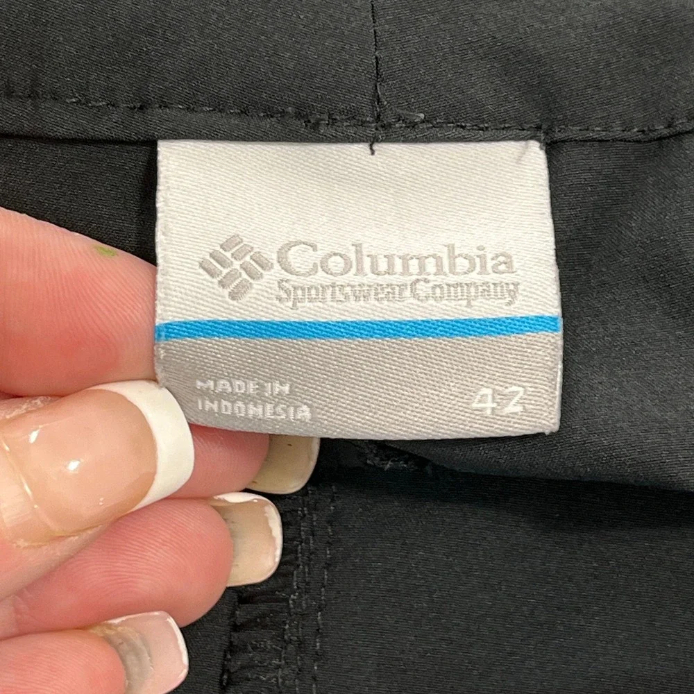 Columbia PFG Performance Fishing Shorts Mens 42 Black Stretch Utility Outdoors